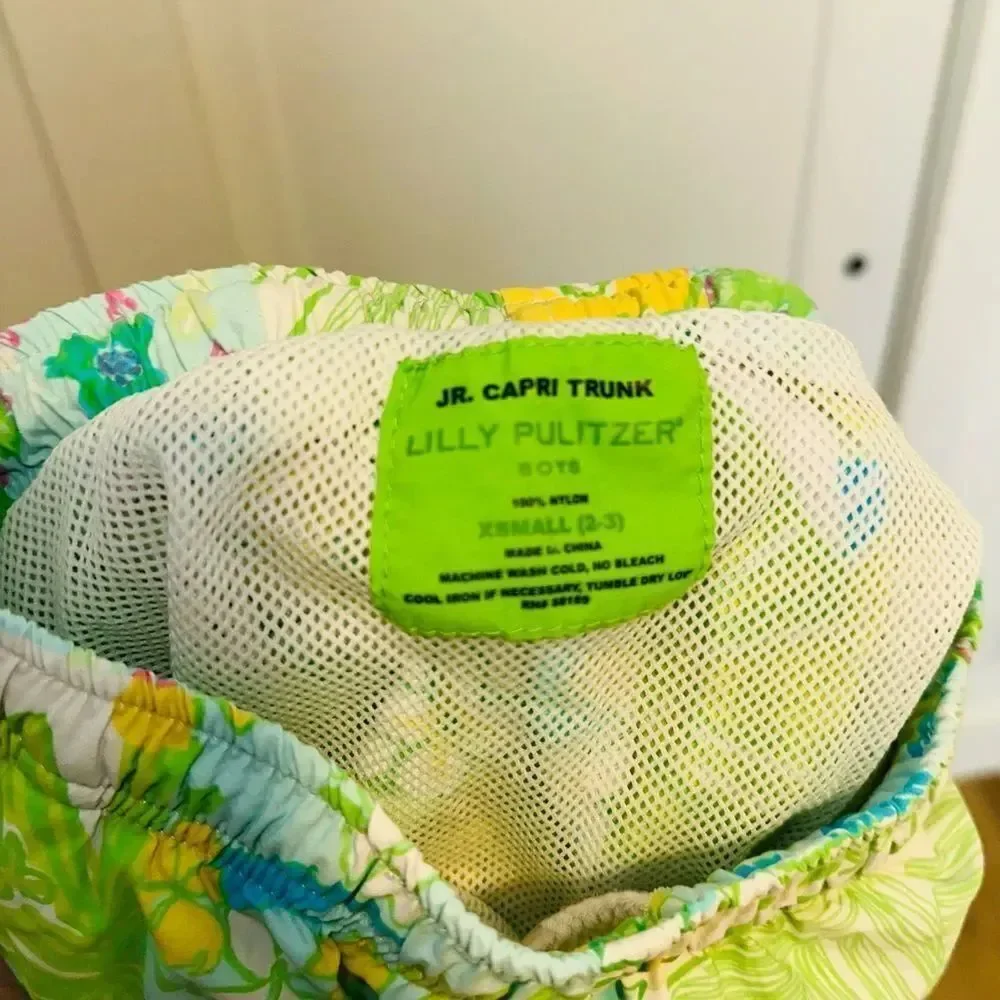 Lilly Pulitzer Green and Blue Floral Capri Trunk